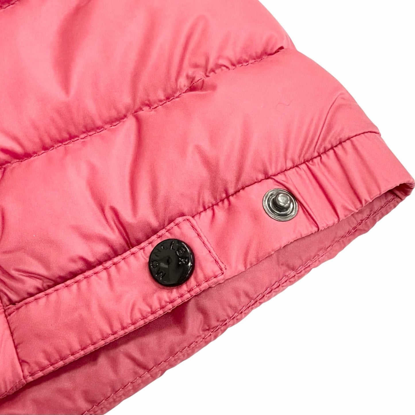 Moncler Glyco Logo Patch Hooded Zip Up Vest Pink 1 Recommended — view 7