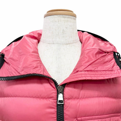 Moncler Glyco Logo Patch Hooded Zip Up Vest Pink 1 Recommended — view 4