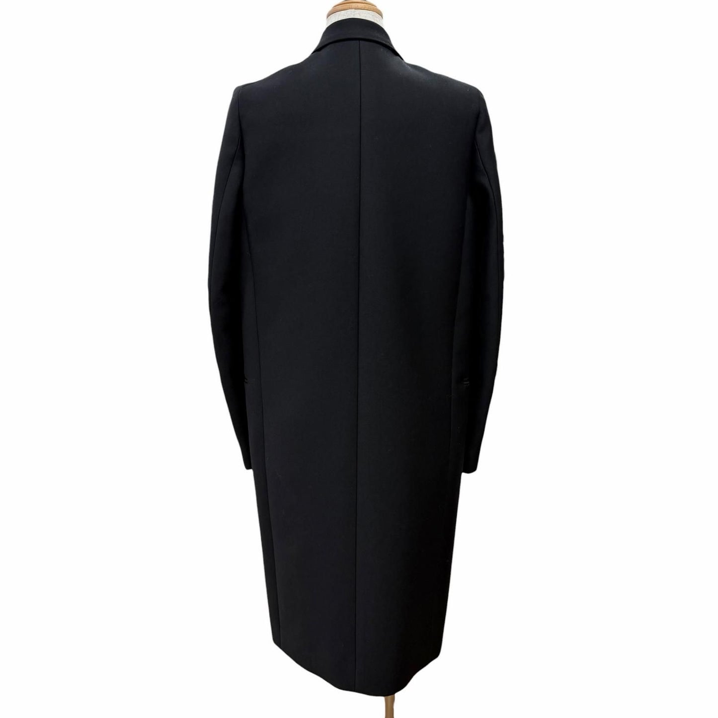Celine 2 Phoebe Philo Era Crombie Wool Long Coat Black 34 — view 3