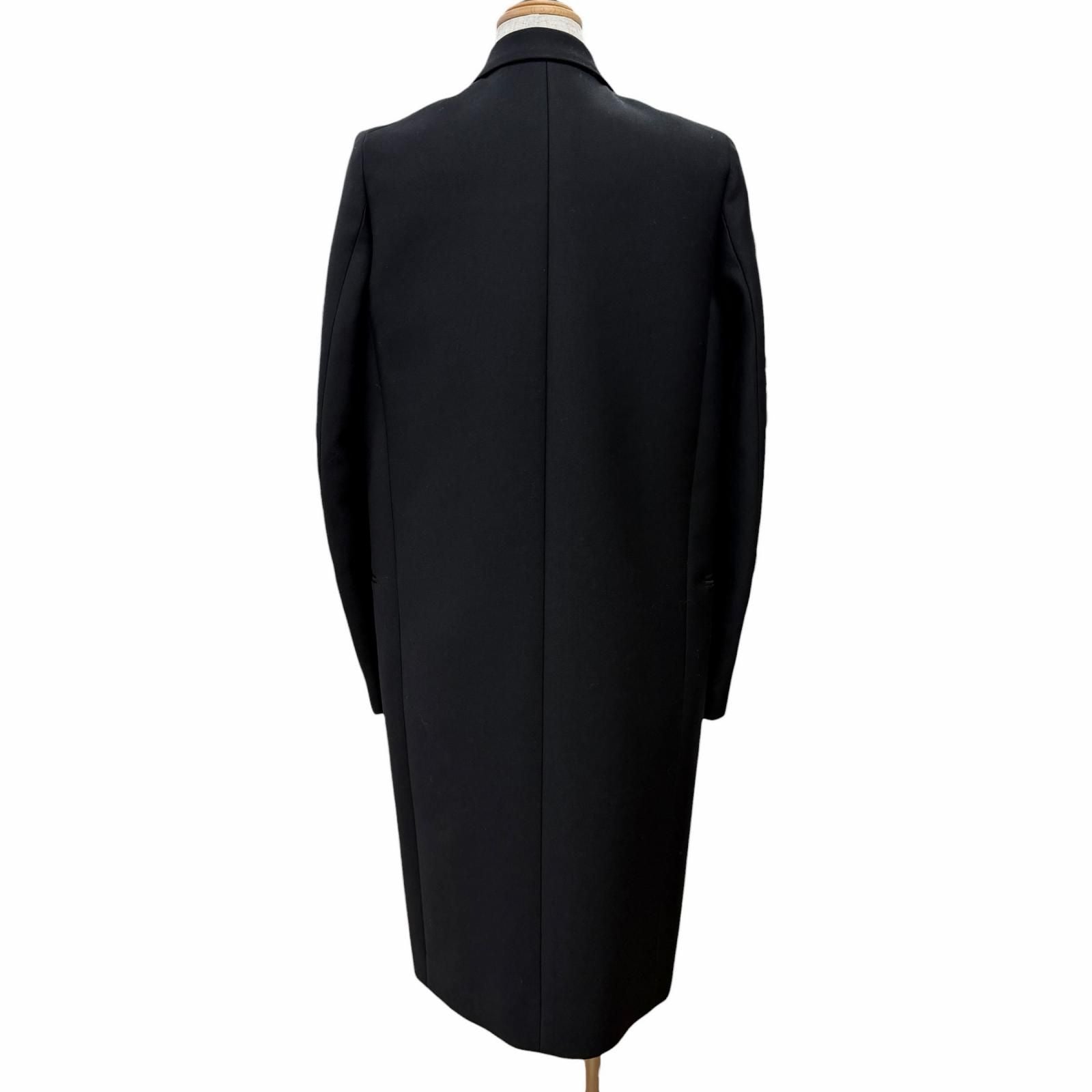 Celine 2 Phoebe Philo Era Crombie Wool Long Coat Black 34 — view 3