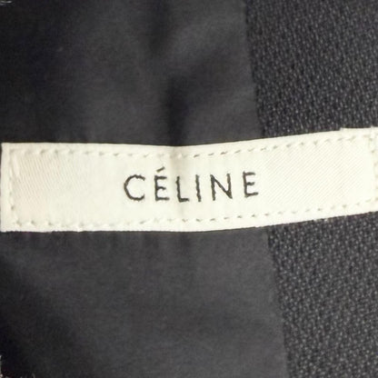 Celine 2 Phoebe Philo Era Crombie Wool Long Coat Black 34 — view 6