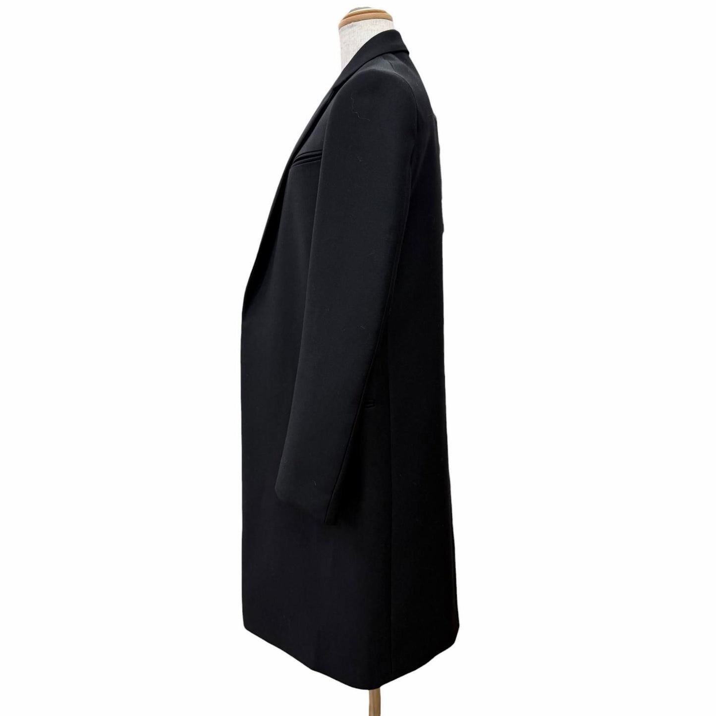 Celine 2 Phoebe Philo Era Crombie Wool Long Coat Black 34 — view 2