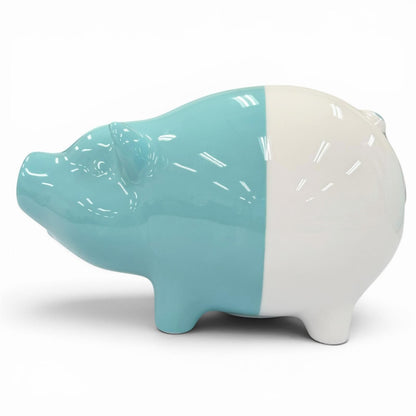 Tiffany & Co Piggy Bank Ceramic Logo Interior Blue White — view 5