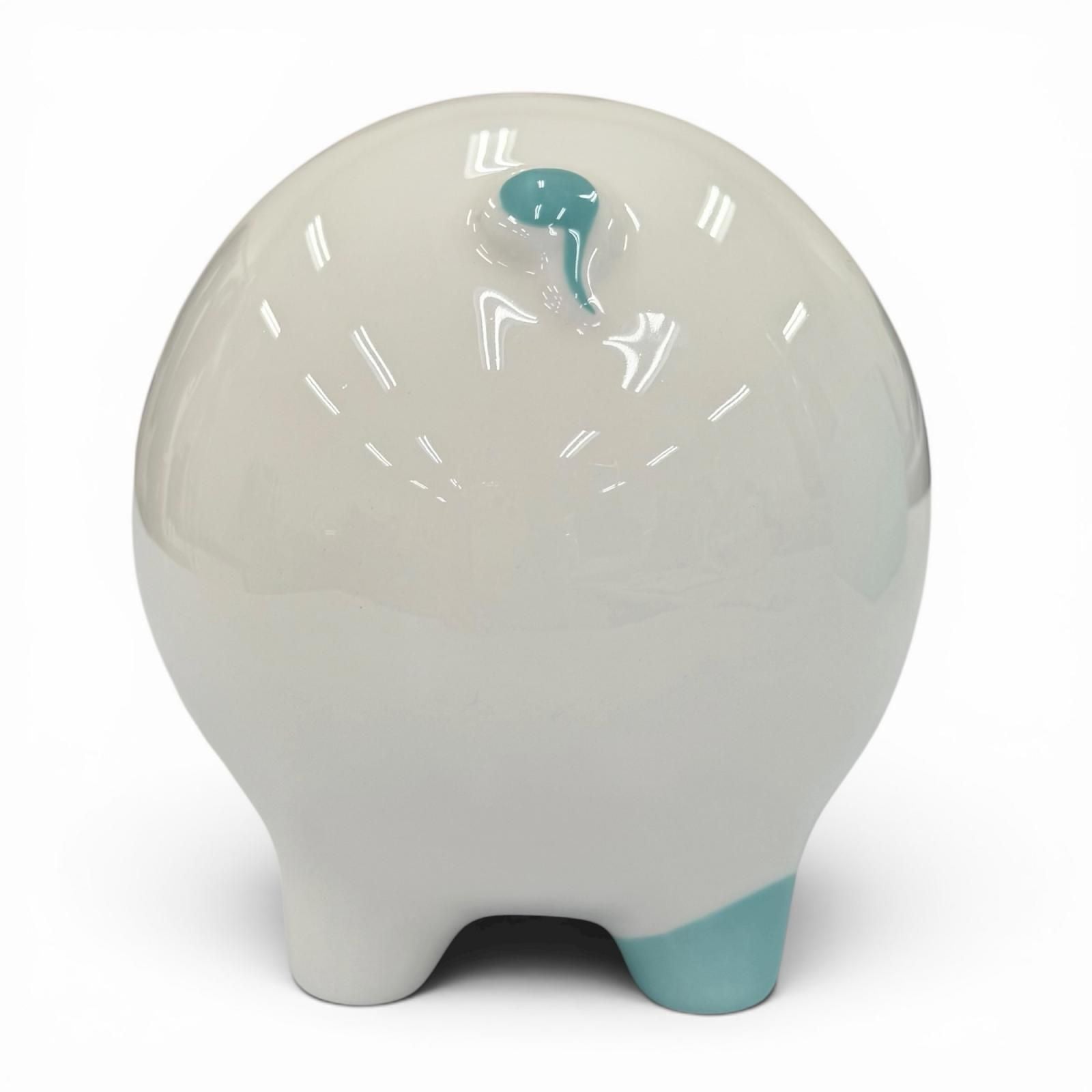 Tiffany & Co Piggy Bank Ceramic Logo Interior Blue White — view 6