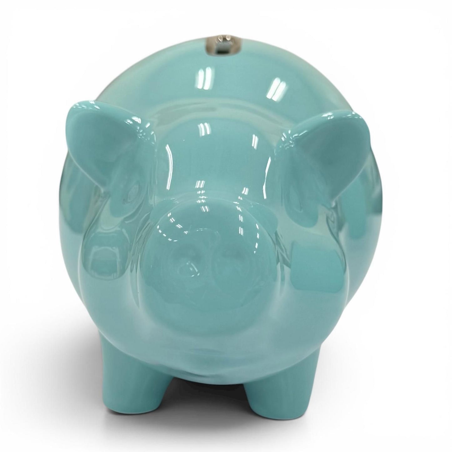 Tiffany & Co Piggy Bank Ceramic Logo Interior Blue White — view 4