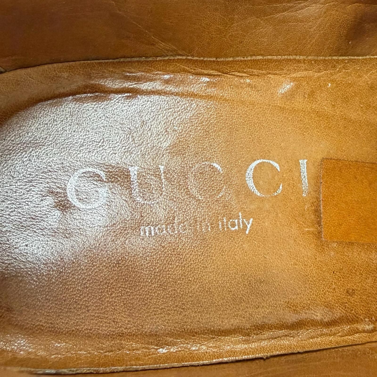Gucci Suede Leather Horsebit Silver Loafers Moccasin Flat Shoes Black — view 7