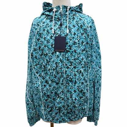 Louis Vuitton Monogram Printed Windbreaker Jacket Blue 52