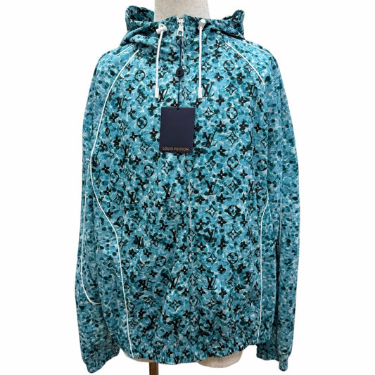 Louis Vuitton Monogram Printed Windbreaker Jacket Blue 52