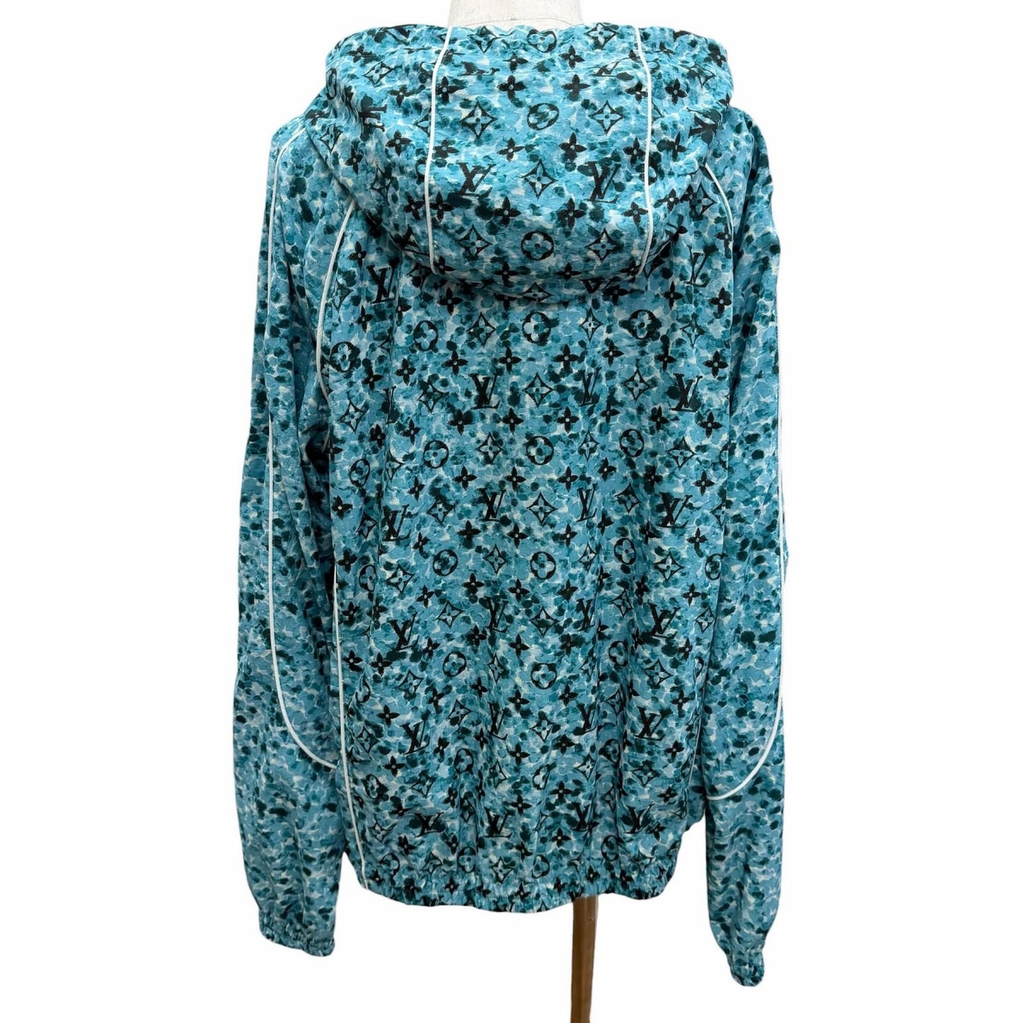 Louis Vuitton Monogram Printed Windbreaker Jacket Blue 52 — view 4