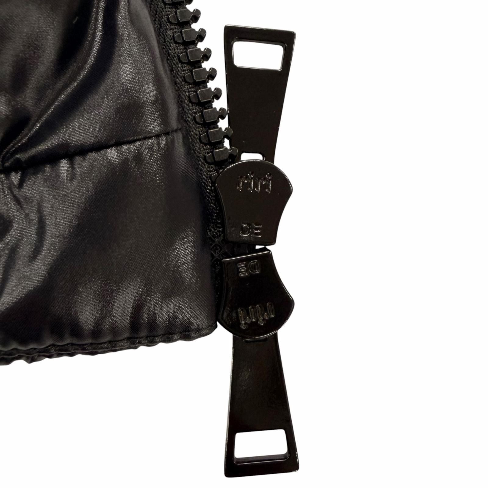 Moncler Hyoseris Alpaca Blend Logo Patch Sleeve Fringe Knit Down Jacket Black 0 — view 7