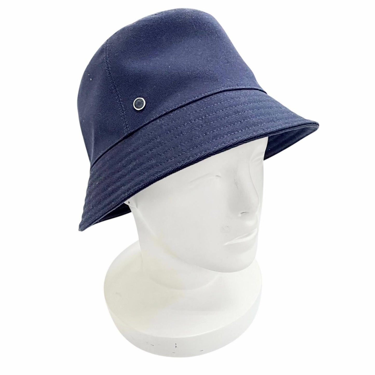 Hermes Eden Cotton 100% Series Parts Bucket Hat Navy 57 Recommended