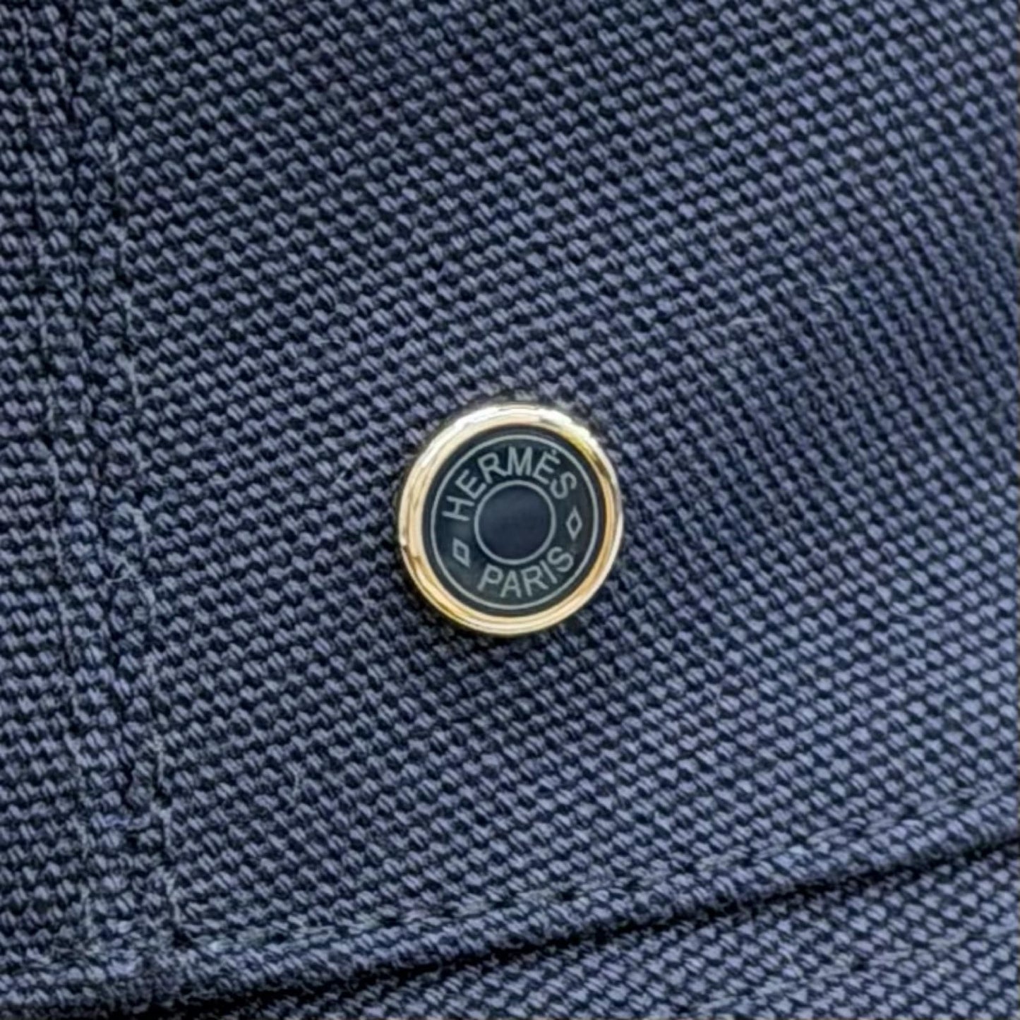 Hermes Eden Cotton 100% Series Parts Bucket Hat Navy 57 Recommended — view 7