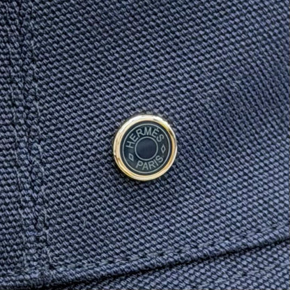 Hermes Eden Cotton 100% Series Parts Bucket Hat Navy 57 Recommended — view 7