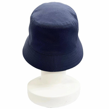 Hermes Eden Cotton 100% Series Parts Bucket Hat Navy 57 Recommended — view 5