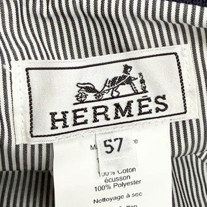 Hermes Eden Cotton 100% Series Parts Bucket Hat Navy 57 Recommended — view 9
