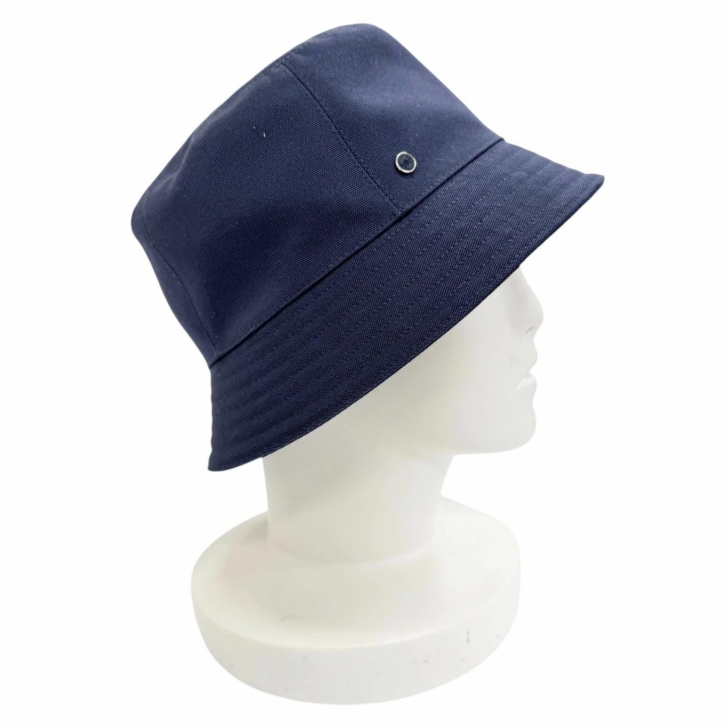 Hermes Eden Cotton 100% Series Parts Bucket Hat Navy 57 Recommended — view 4