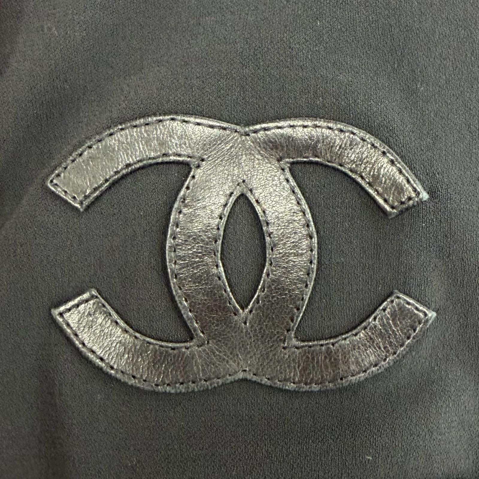 Chanel Boutique Elastane Leather CC Logo Dress Black 40 — view 7