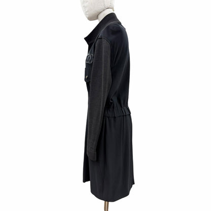 Chanel Boutique Elastane Leather CC Logo Dress Black 40 — view 2