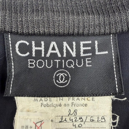 Chanel Boutique Elastane Leather CC Logo Dress Black 40 — view 9