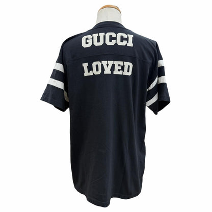 Gucci Cotton 100% Numbering Logo Print Crew Neck Short Sleeve T-Shirt Black — view 4