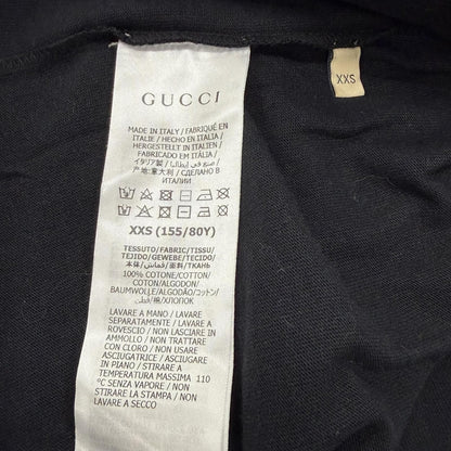 Gucci Cotton 100% Numbering Logo Print Crew Neck Short Sleeve T-Shirt Black — view 6