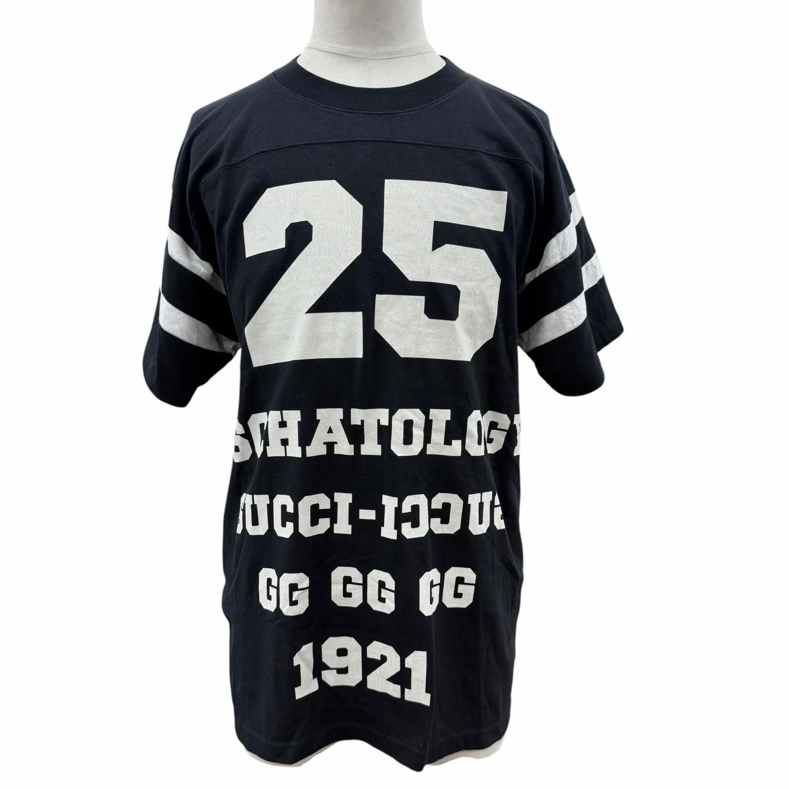 Gucci Cotton 100% Numbering Logo Print Crew Neck Short Sleeve T-Shirt Black