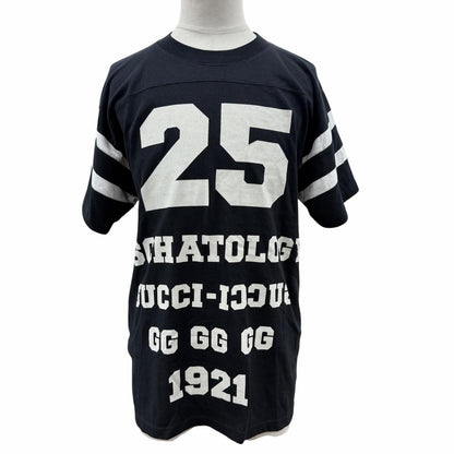 Gucci Cotton 100% Numbering Logo Print Crew Neck Short Sleeve T-Shirt Black