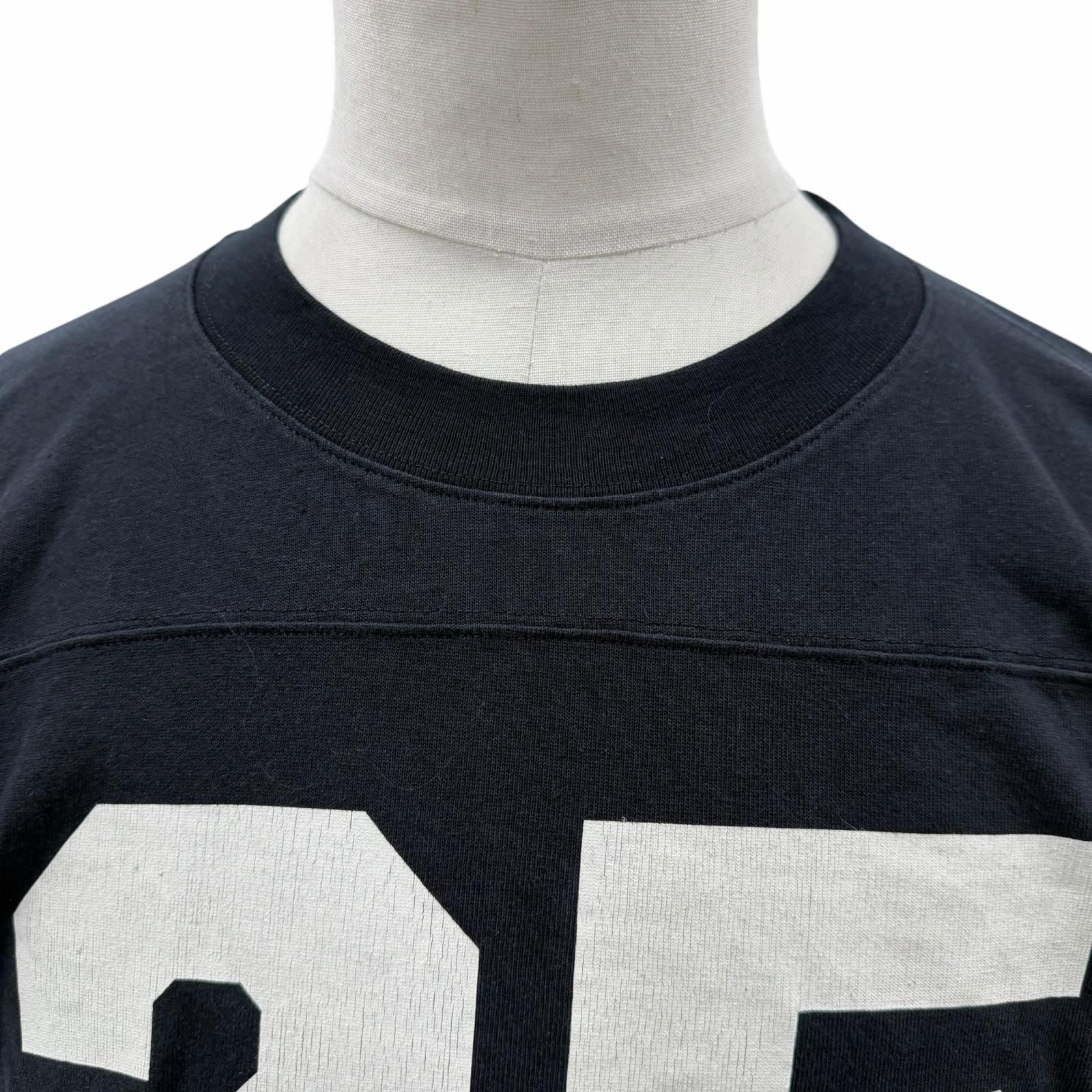 Gucci Cotton 100% Numbering Logo Print Crew Neck Short Sleeve T-Shirt Black — view 2