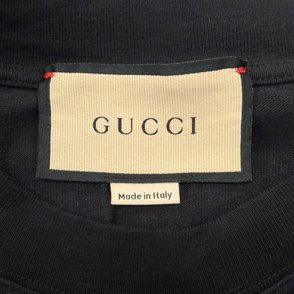 Gucci Cotton 100% Numbering Logo Print Crew Neck Short Sleeve T-Shirt Black — view 5