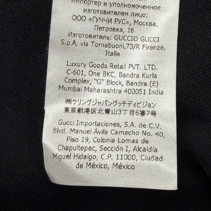 Gucci Cotton 100% Numbering Logo Print Crew Neck Short Sleeve T-Shirt Black — view 8