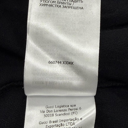 Gucci Cotton 100% Numbering Logo Print Crew Neck Short Sleeve T-Shirt Black — view 7