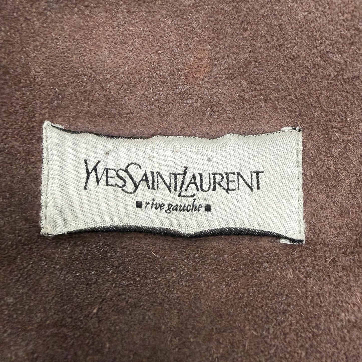 Saint Laurent Yves Cowhide Era Vintage Processed Leather Jacket Beige 46 — view 7