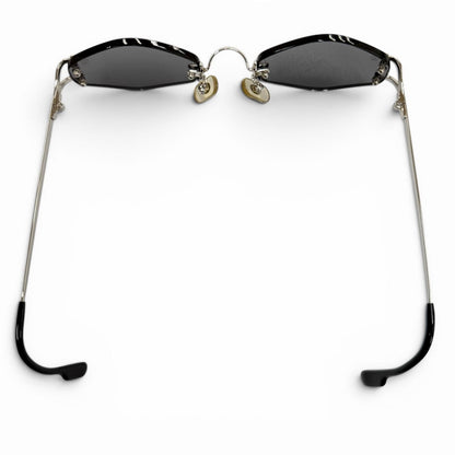 Cartier Rimless Two Point Logo Eyewear Sunglasses Silver Black 20 — view 6