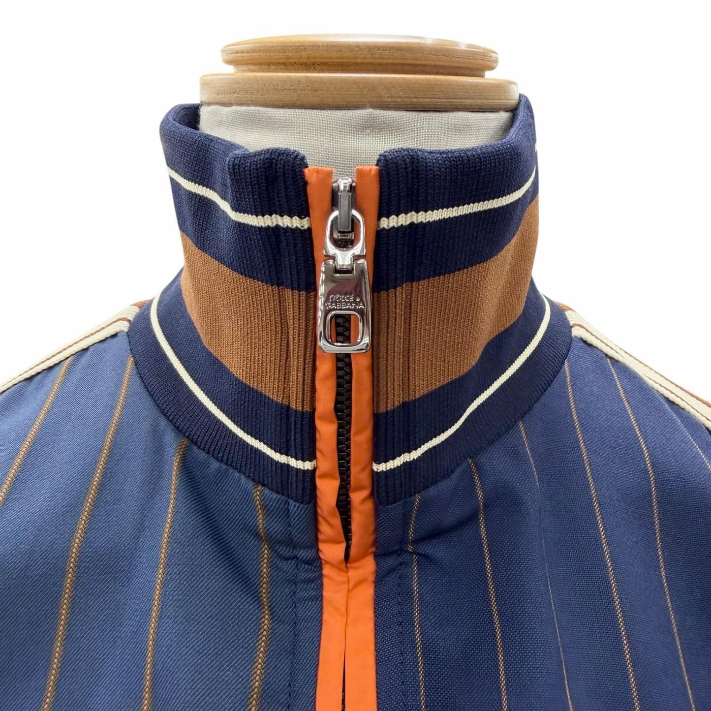 Dolce & Gabbana Black Tag Striped Pattern Leather with Patch Jacket Pants Set — view 3