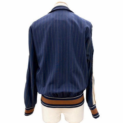 Dolce & Gabbana Black Tag Striped Pattern Leather with Patch Jacket Pants Set — view 5