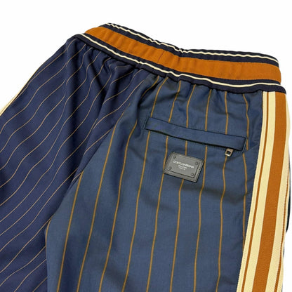 Dolce & Gabbana Black Tag Striped Pattern Leather with Patch Jacket Pants Set — view 9