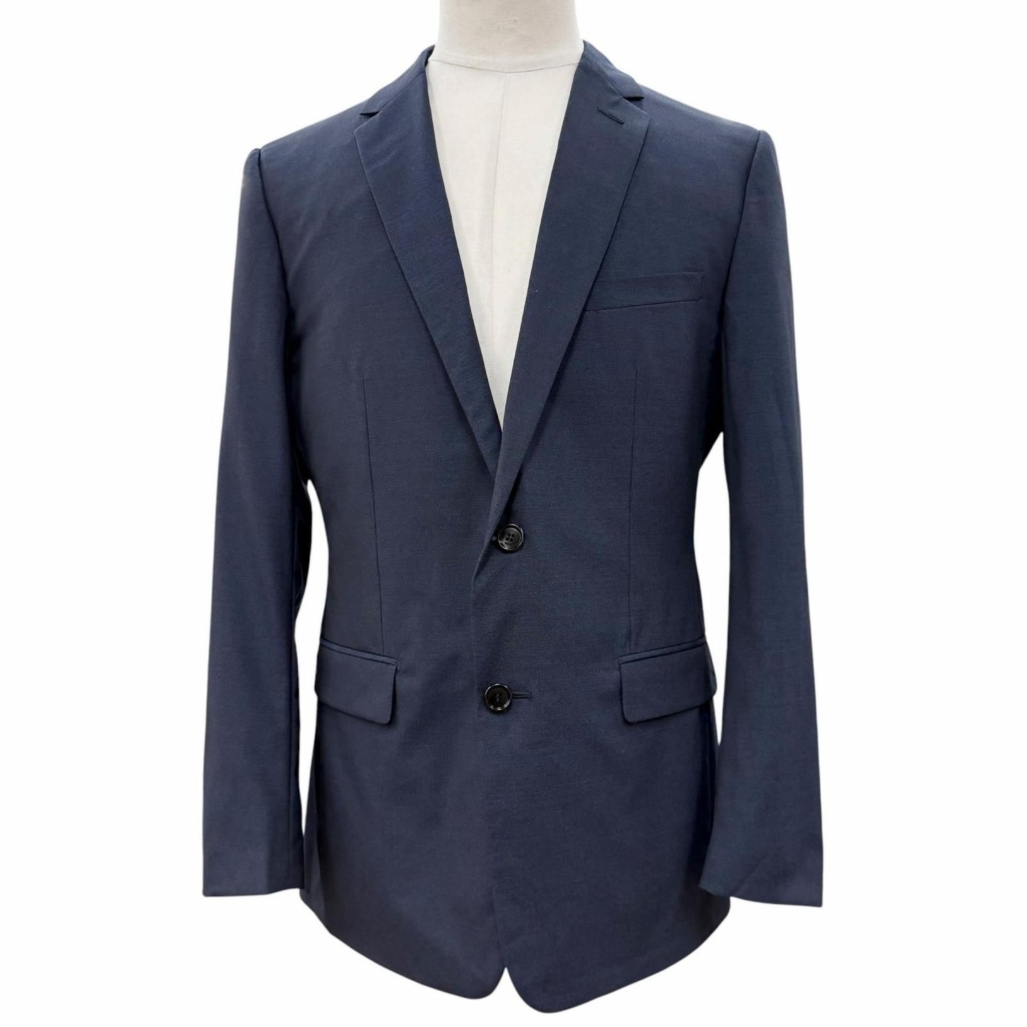 Dior Homme Wool Silk Logo Button Single Jacket Tailored Navy 50