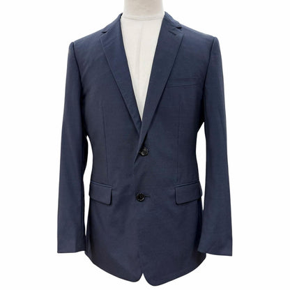 Dior Homme Wool Silk Logo Button Single Jacket Tailored Navy 50