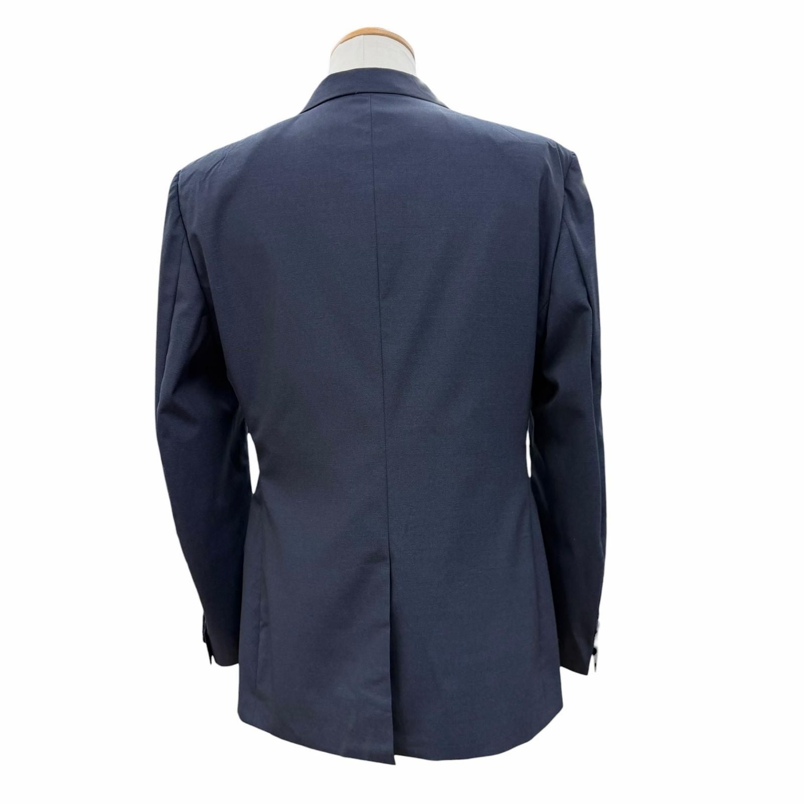 Dior Homme Wool Silk Logo Button Single Jacket Tailored Navy 50 — view 4