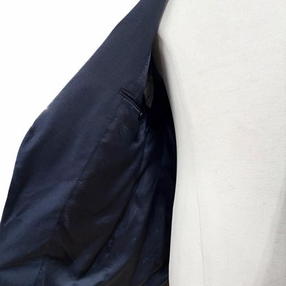 Dior Homme Wool Silk Logo Button Single Jacket Tailored Navy 50 — view 5
