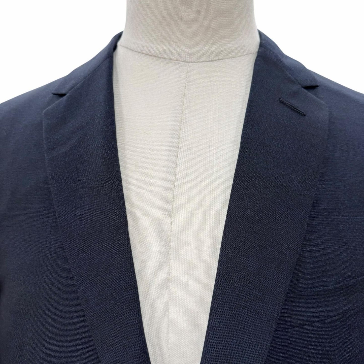 Dior Homme Wool Silk Logo Button Single Jacket Tailored Navy 50 — view 2