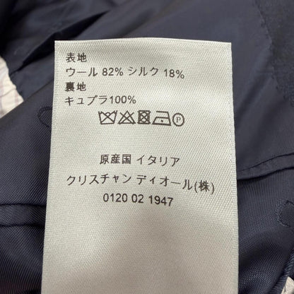 Dior Homme Wool Silk Logo Button Single Jacket Tailored Navy 50 — view 9