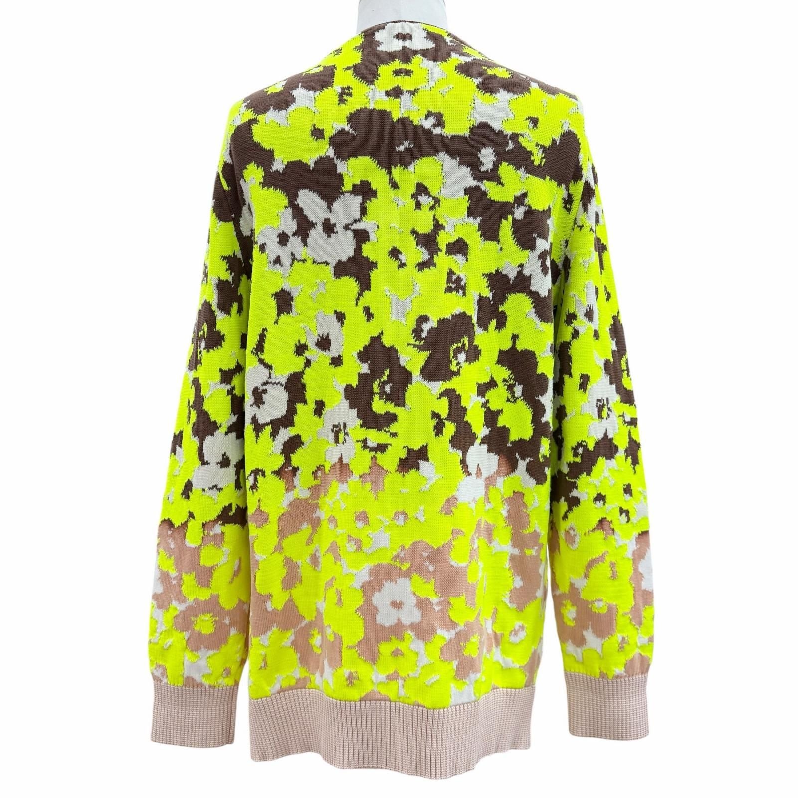 Dior Homme Logo Embroidery Technical Cotton Jacquard Knit Sweater Yellow Brown — view 4
