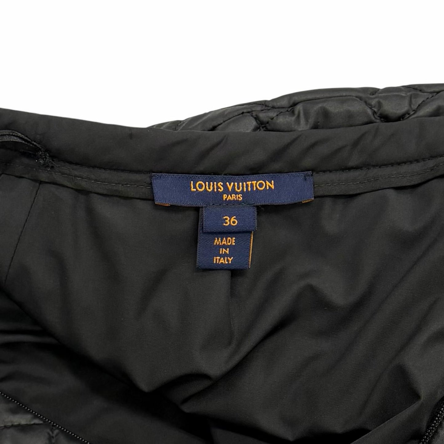 Louis Vuitton Knee Length Quilted Tight Skirt Black 36 — view 6