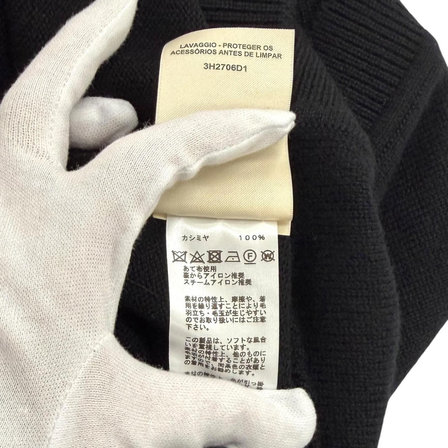 Hermes Cashmere Series Button Neck Knit Vest Black 36 UK — view 8
