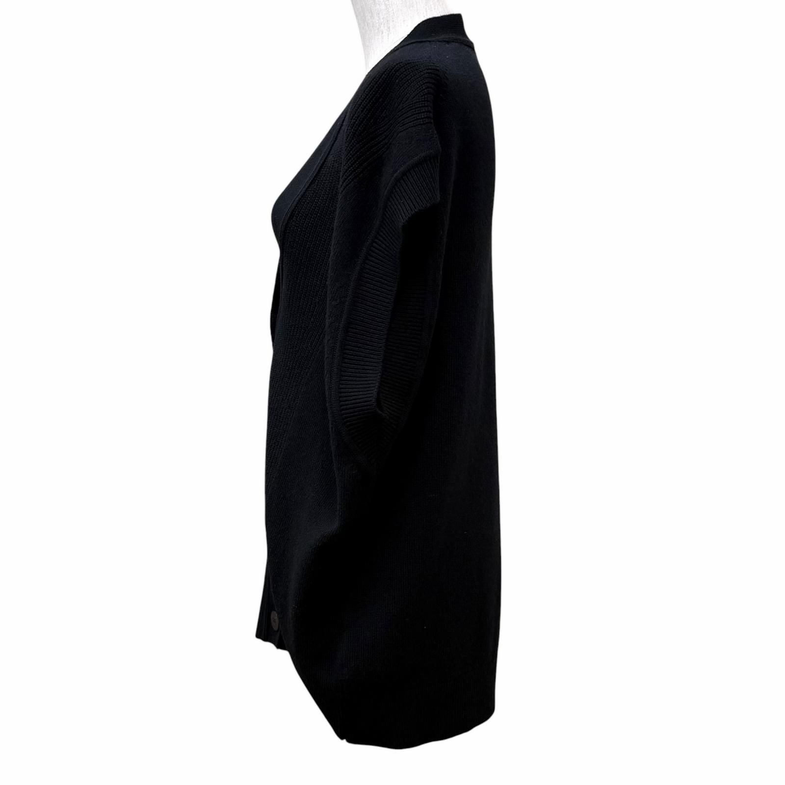 Hermes Cashmere Series Button Neck Knit Vest Black 36 UK — view 2