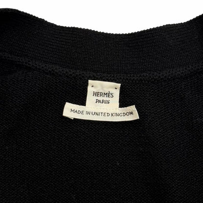 Hermes Cashmere Series Button Neck Knit Vest Black 36 UK — view 6