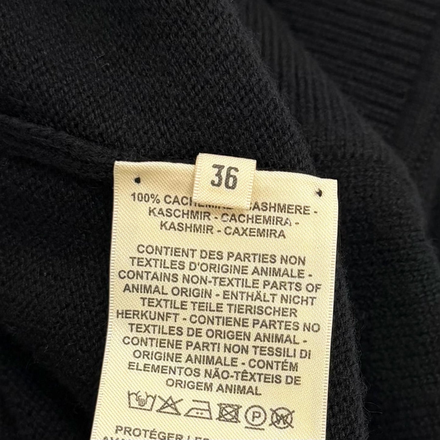 Hermes Cashmere Series Button Neck Knit Vest Black 36 UK — view 7