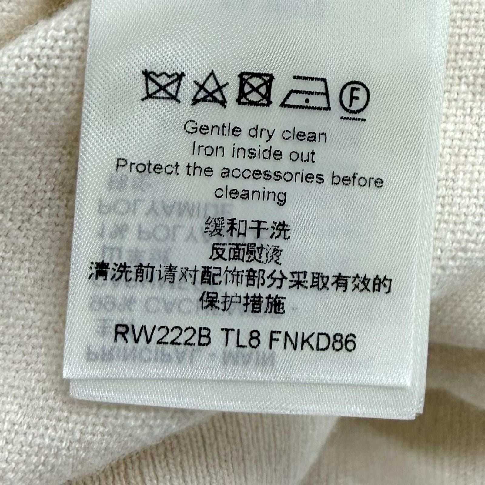 Louis Vuitton Logo Turtleneck Cashmere Dress Off White — view 7