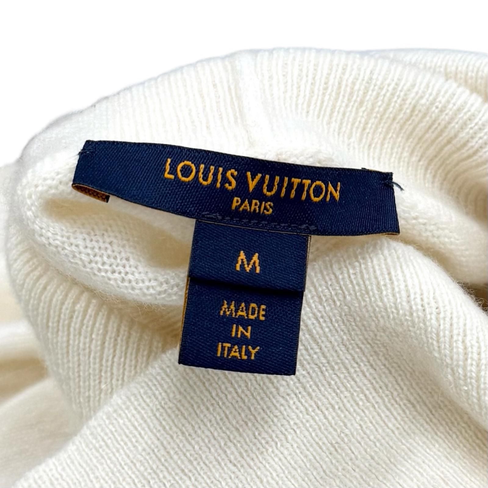 Louis Vuitton Logo Turtleneck Cashmere Dress Off White — view 6
